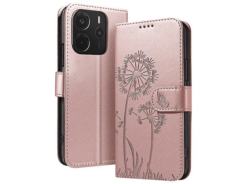 Rerzoiro Cover per Xiaomi Redmi Note 14 4G Custodia Portafoglio [Blocco RFID] Premium Pelle PU Wallet Case Flip Libro con Porta Carte Slot Supporto Flip Case per Xiaomi Redmi Note 14 4G