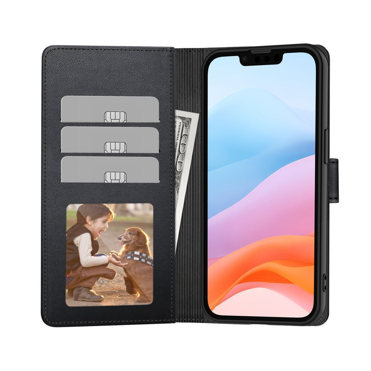 TECHPROTECT Wallet Schutzhlle, Bookcover, Xiaomi, 15T Pro, Schwarz | SATURN