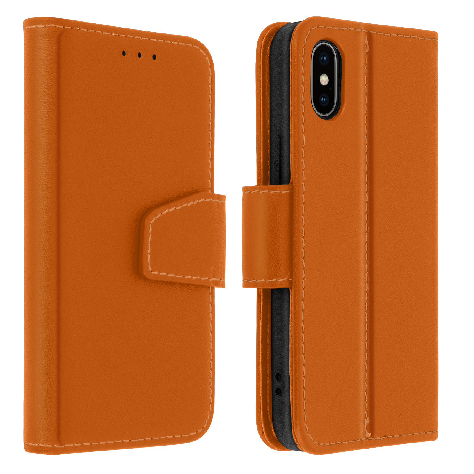 Custodia per iPhone XS Max in pelle con funzione stand rosso