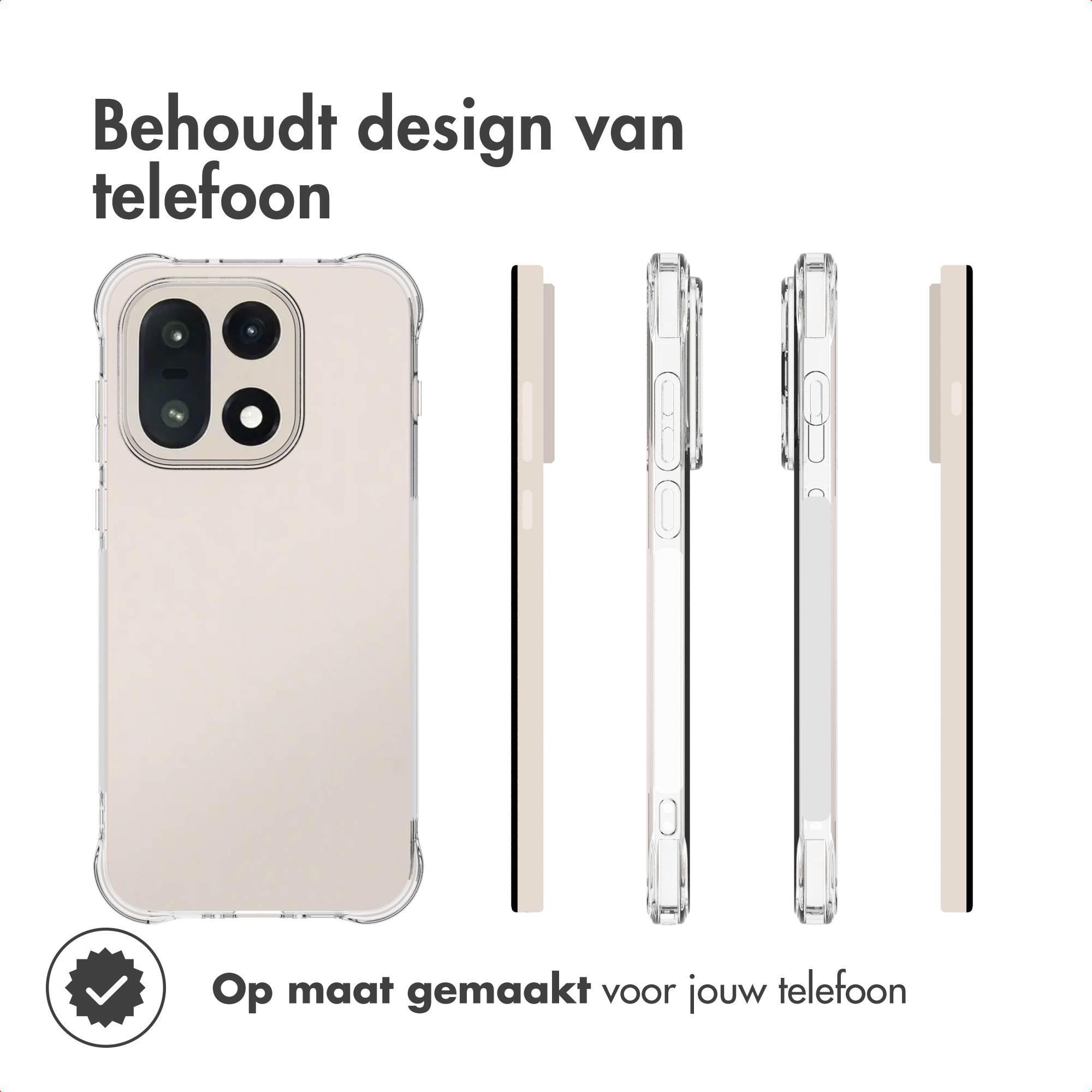 Fitudoos Beschermhoes voor Xiaomi 15T, compatibel met MagSafe, schokbestendige beschermhoes voor mobiele telefoon, anti-vergeling, anti-olie en anti-kras cover - transparant