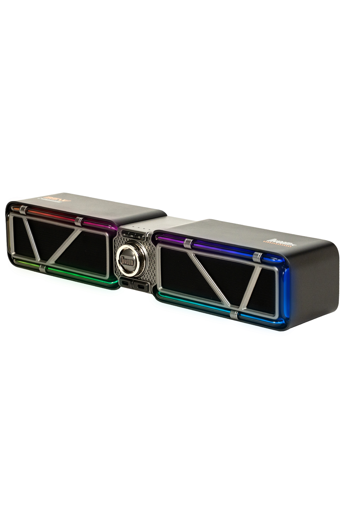DIVOOM D-Base 30W Rgb Işıklı Çift Portlu 35W Hızlı Şarj Masaüstü Gaming Bluetooth Hoparlör Siyah