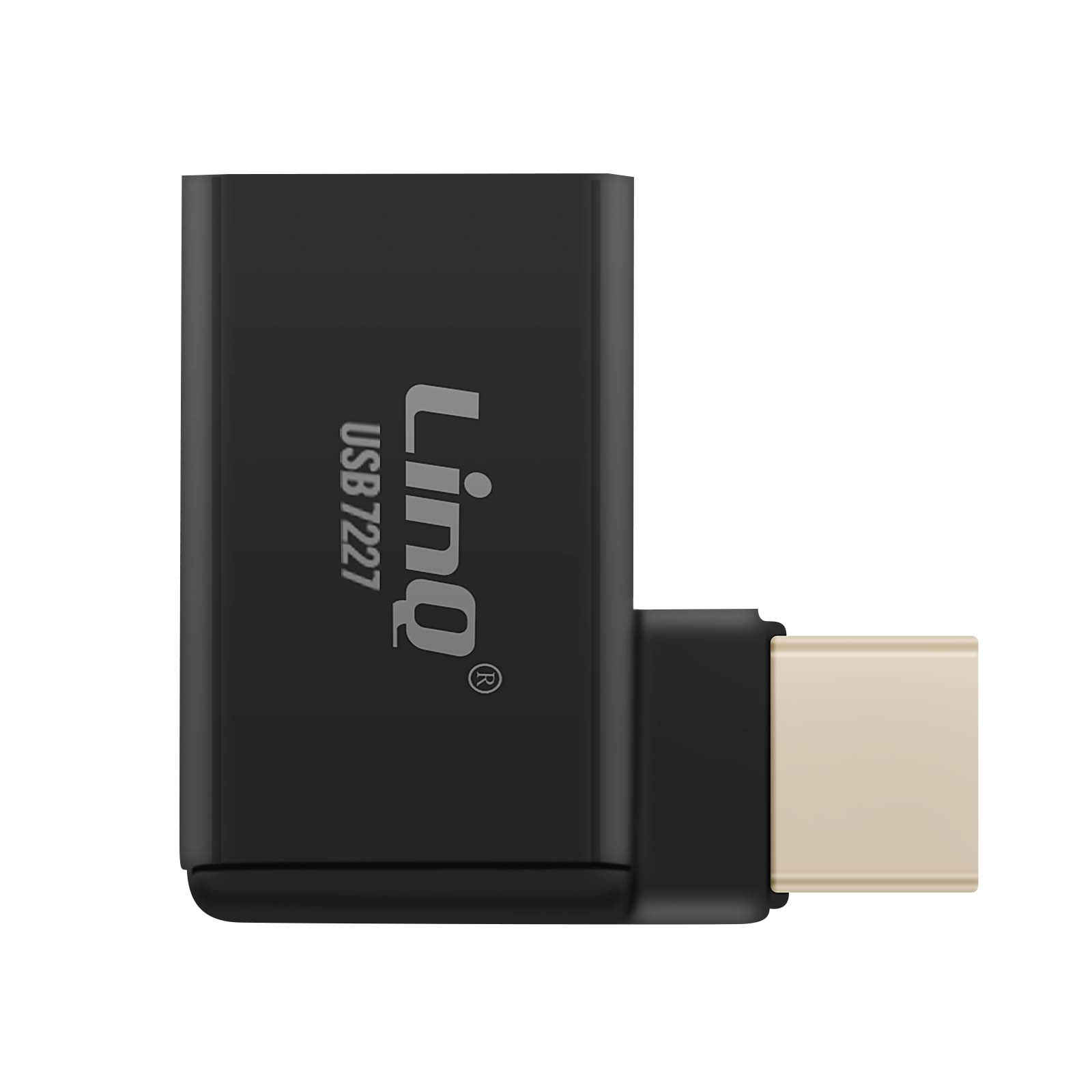 Un'unità USB nera con il marchio 'Linq' e il modello 'USB 7227' è mostrata su sfondo bianco.