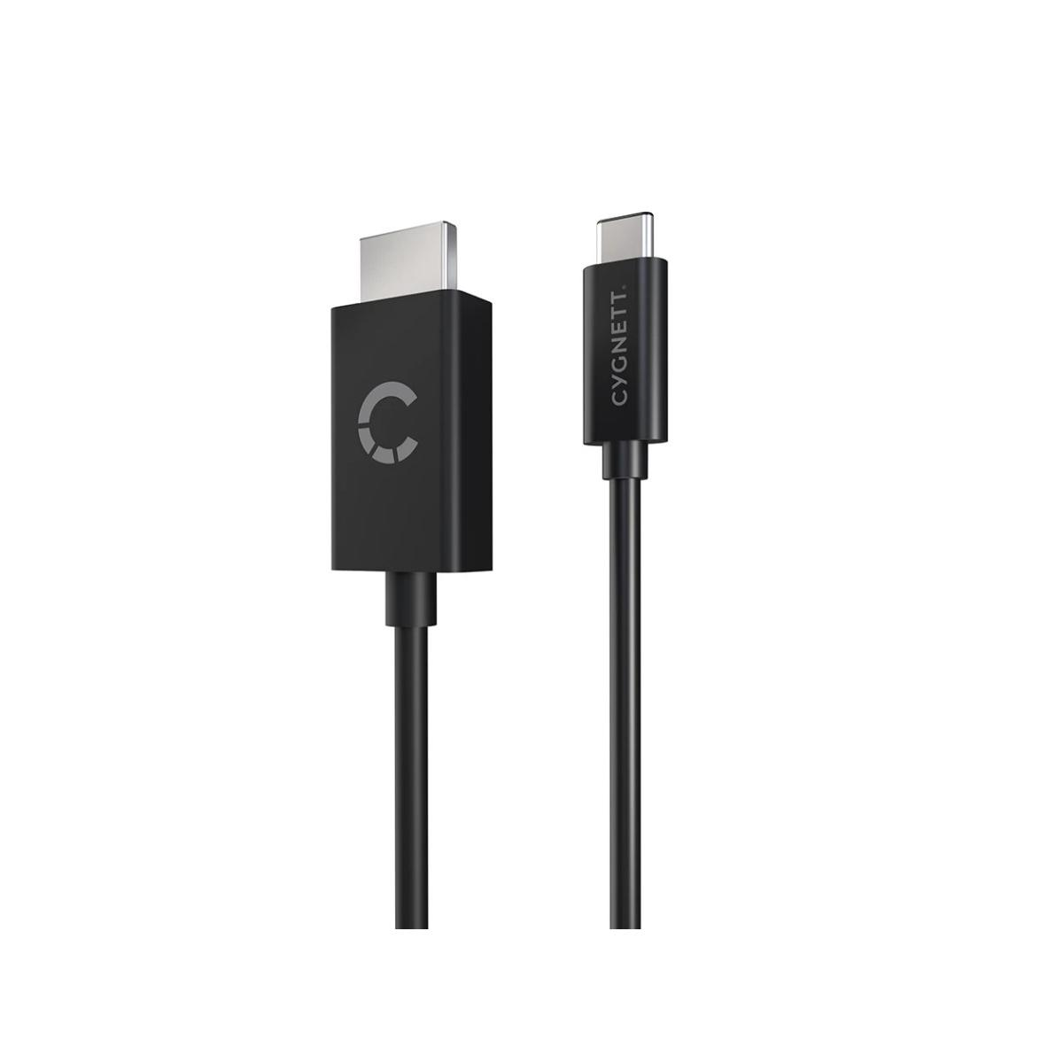 Due cavi USB-C neri su sfondo bianco. Uno ha un logo 'C', l'altro ha stampato 'CYGNETT'.