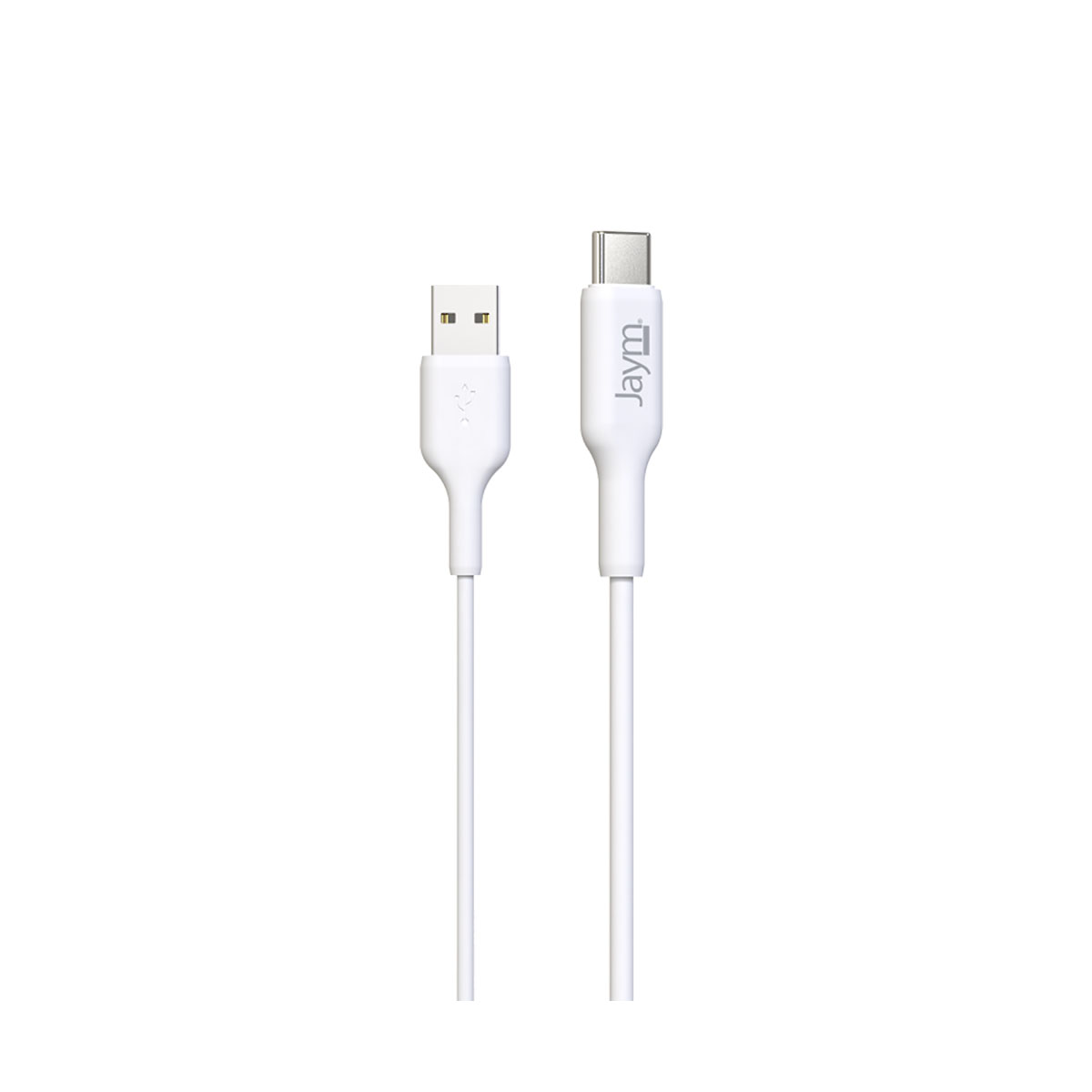 Un cavo di ricarica USB-C bianco con un'estremità USB-A e un'estremità USB-C. Il cavo è su sfondo bianco, il marchio è visibile sull'estremità USB-C.