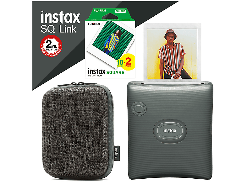FUJIFILM Instax SQ Link Ex D Akıllı Telefon Yazıcısı ve Hediye Seti Yeşil