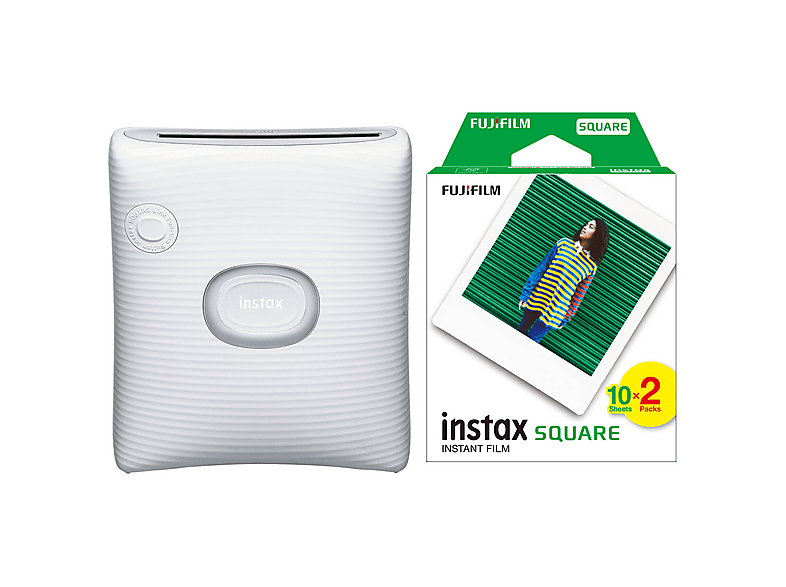 FUJIFILM Instax SQ Link Ex D Akıllı Telefon Yazıcısı ve 20'li Film Bundle Set Beyaz