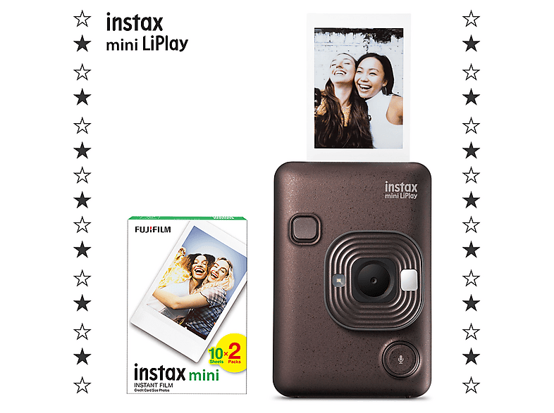 FUJIFILM Instax mini LiPlay Hybrid Fotoğraf Makinesi 20'li Film