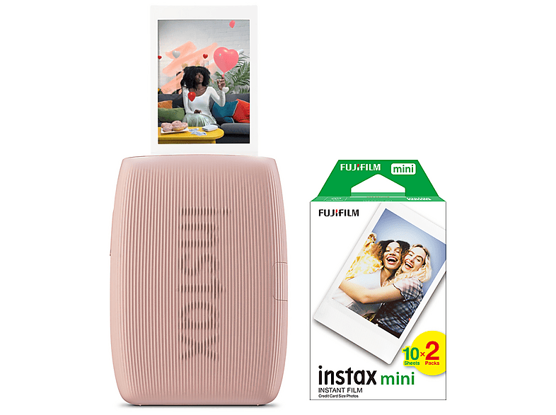 FUJIFILM Instax mini Link 3 Akıllı Telefon Yazıcısı ve 20'li mini Film Bundle Set Pembe
