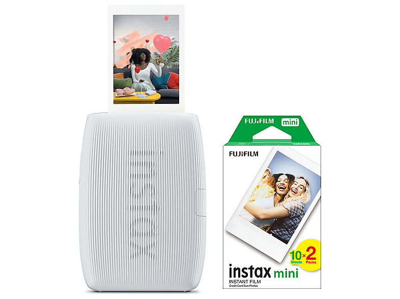 FUJIFILM Instax mini Link 3 Akıllı Telefon Yazıcısı ve 20'li mini Film Bundle Set Beyaz