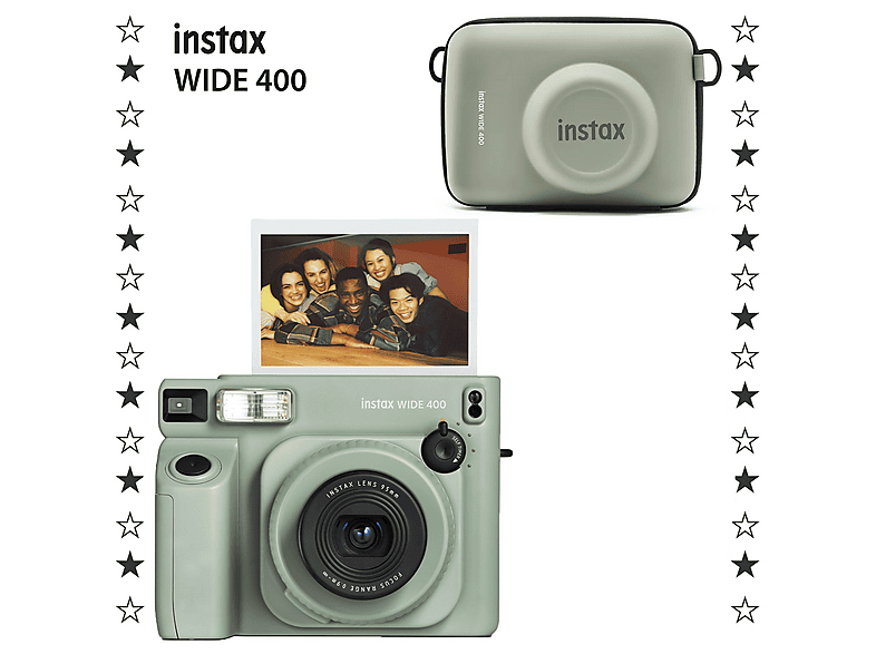 FUJIFILM Instax Wide 400 Fotoğraf Makinesi ve Eva Kılıf Bundle Set Yeşil