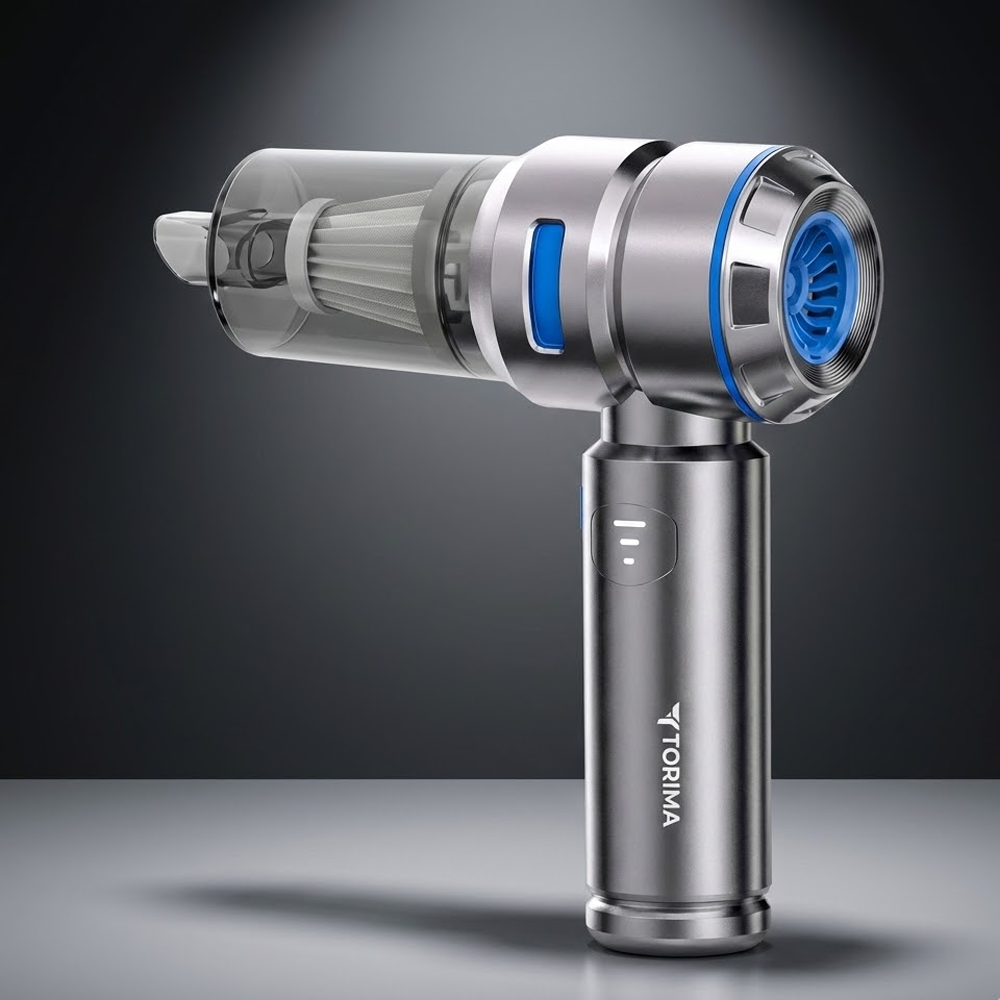 TORIMA HL-121 16.000PA Emiş Güçlü 4'ü 1 Arada Üflemeli Şarjlı Mini