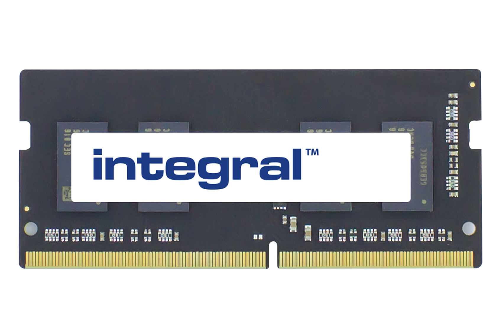 Un modulo RAM con logo 'integral'. Ha un circuito nero con connettori dorati.