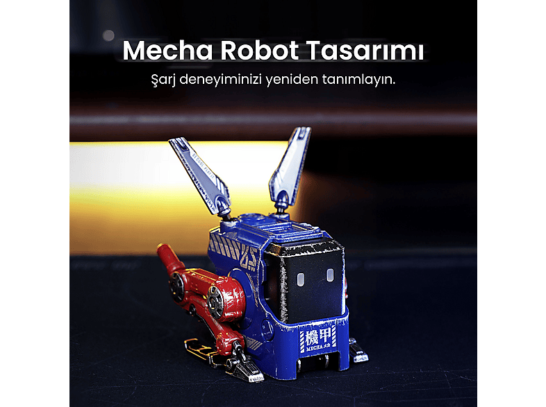 GRAVASTAR Alpha65 Robot Figürlü 65W Hızlı Şarj Adaptörü Mavi Fiyat