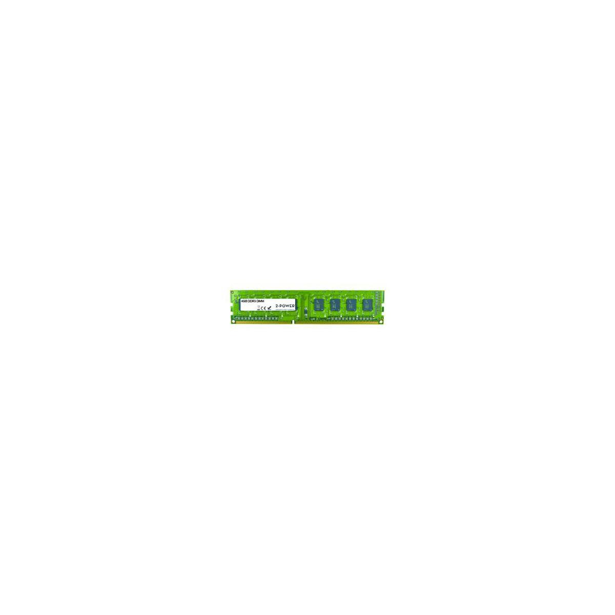 Una memoria RAM verde con testo nero. Ha diversi chip neri e pin dorati. Lo sfondo è bianco.