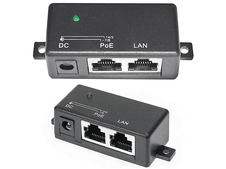 EXTRALINK POE INJECTOR 1 PORT PoE-Adapter, Schwarz | SATURN