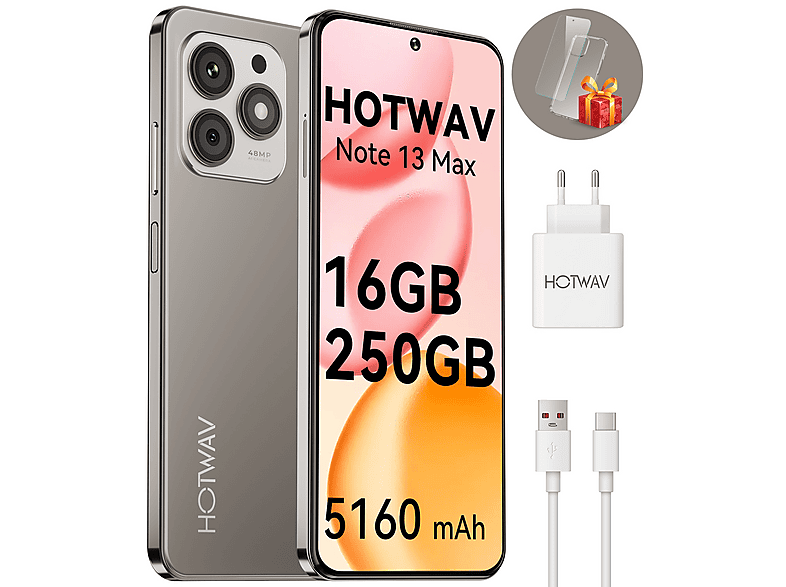 HOTWAV Note 13 Max 256 GB Gold, Android hand,Smartphone ohne Vertrag, Angebot Smartphone,Mobiltelefon,24 Monate Garantie Dual SIM