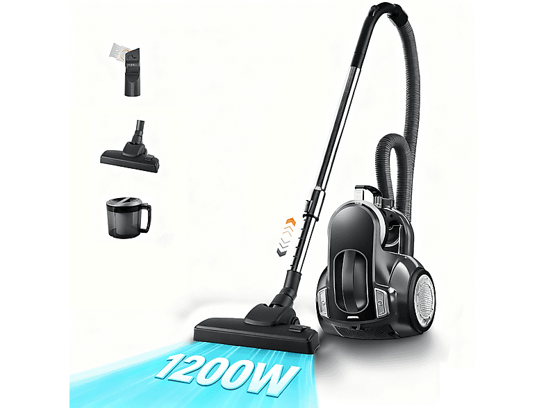 MSOVAEU SP-629 Staubsauger, maximale Leistung: 1200 Watt, black)