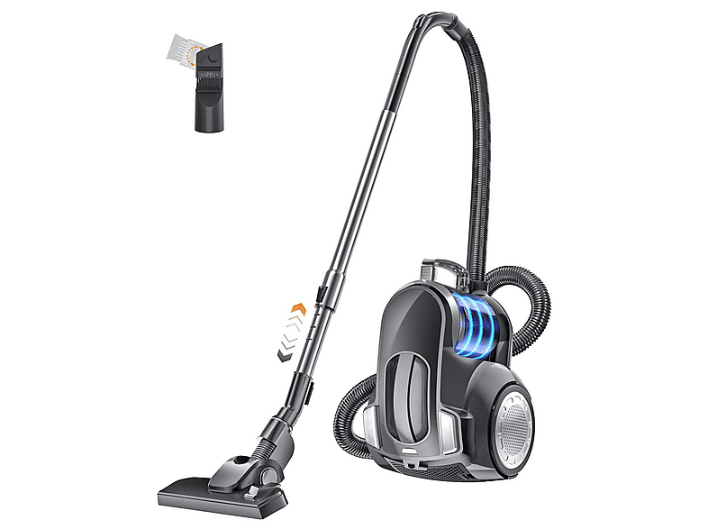 SROSS SP-629 Staubsauger, maximale Leistung: 1200 Watt, Black)