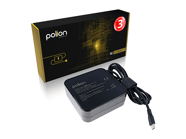 Zasilacz do laptopa POLION APPLE 96W 20V 4,8A wtyk USB-C Czarny ...