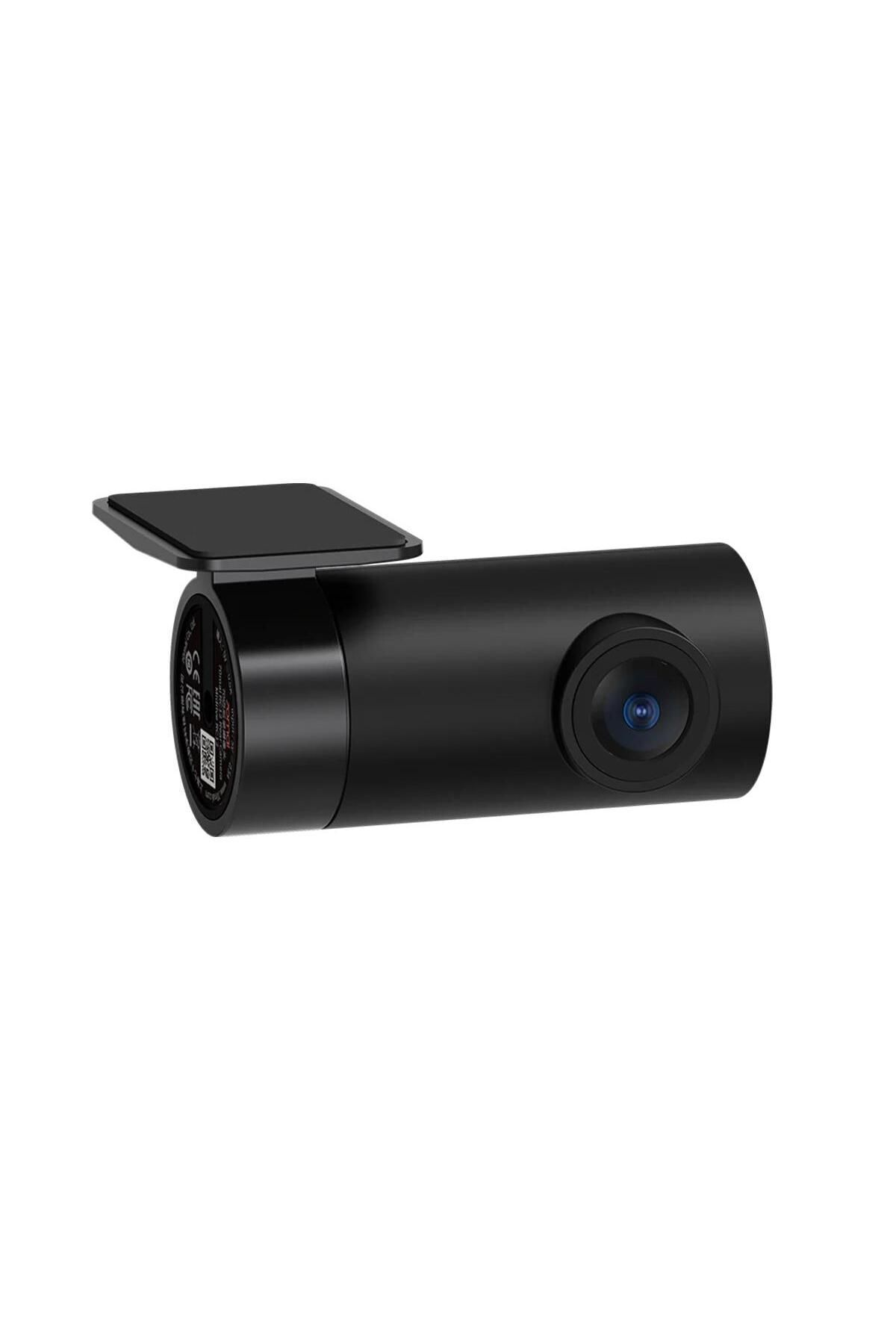 Eine schwarze Dashcam mit Objektiv und angebrachtem Bildschirm. Die Dashcam befindet sich auf weißem Hintergrund.