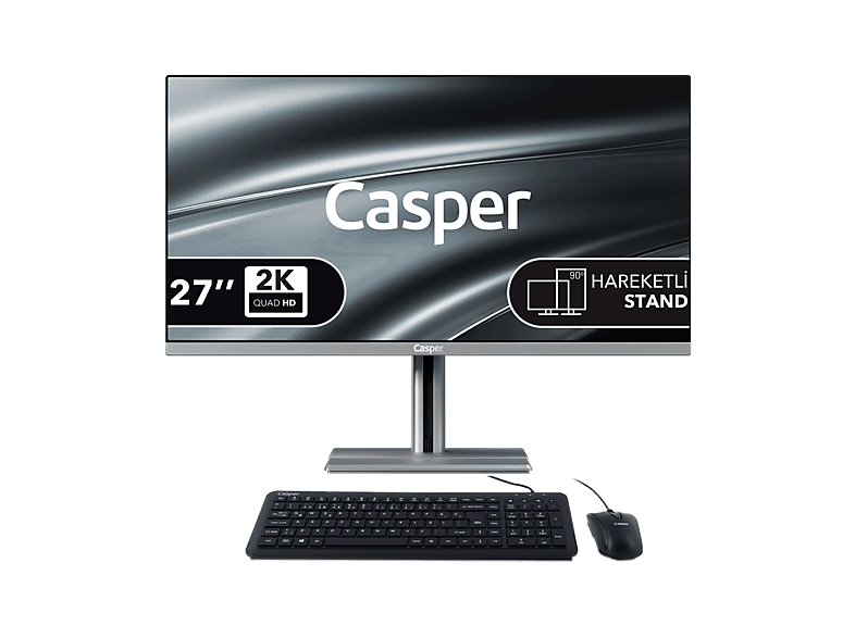 CASPER Nirvana A97.1362-CF00X-V-G 13. Nesil Intel® Core™ i7 13620H 24 GB 1 TB 27 inç FreeDOS All In One Bilgisayar Gri
