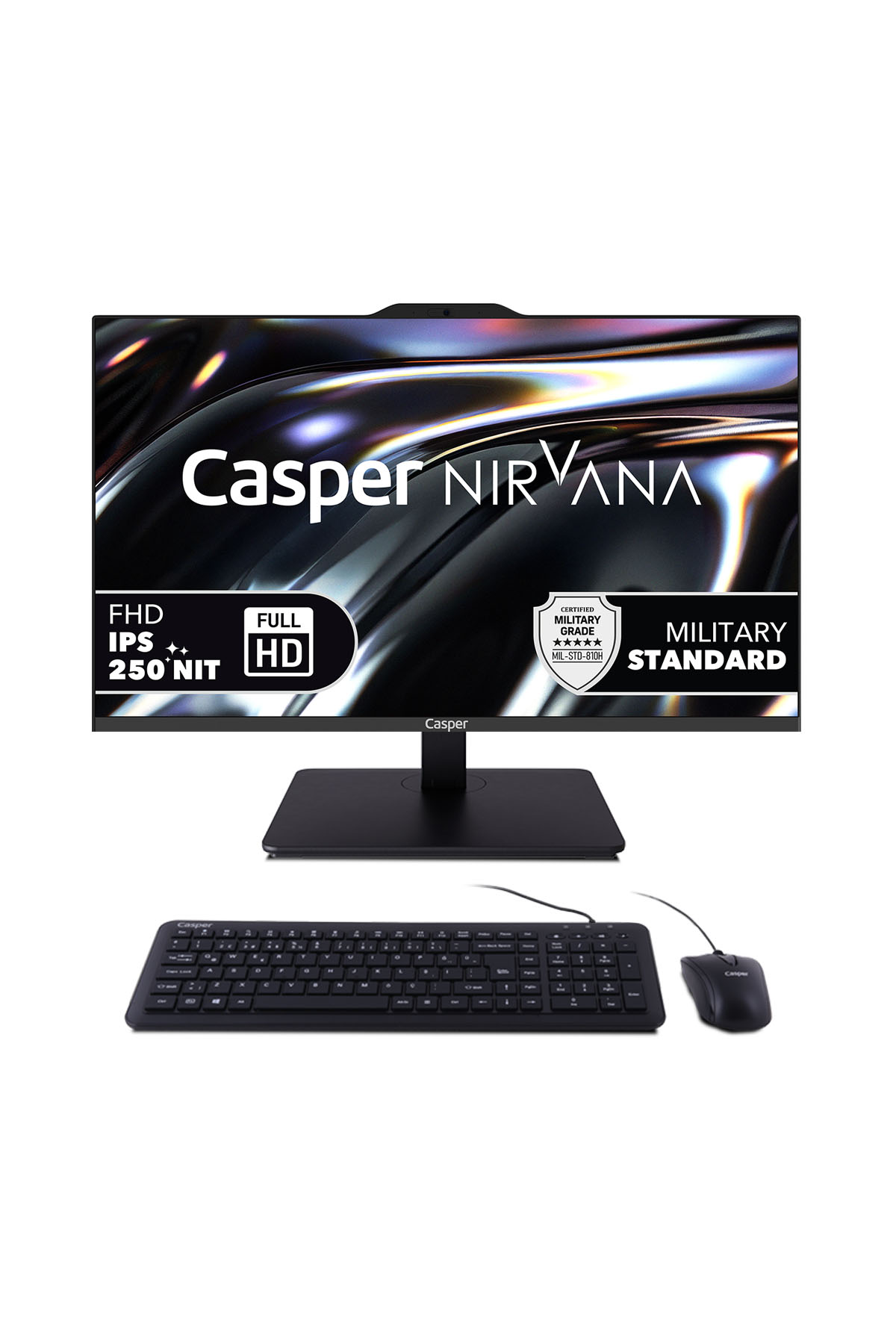 CASPER Nirvana A80.1362-CV00X-V-S 13.nesil Intel® Core™ i7-13620H 24 GB 500 GB 23,8 inç FreeDOS All In One Bilgisayar Siyah