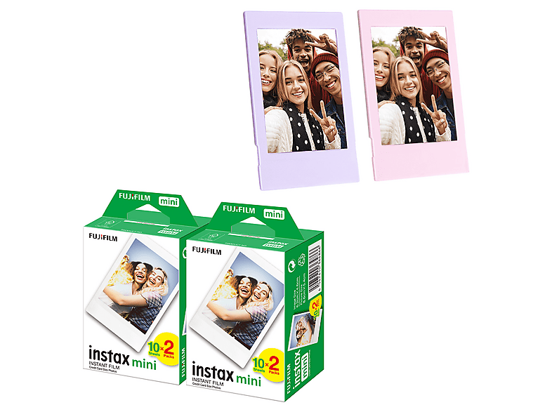 FUJIFILM Instax Mini 40'lı Film Lila ve Pembe 2 Fotoğraf Çerçevesi