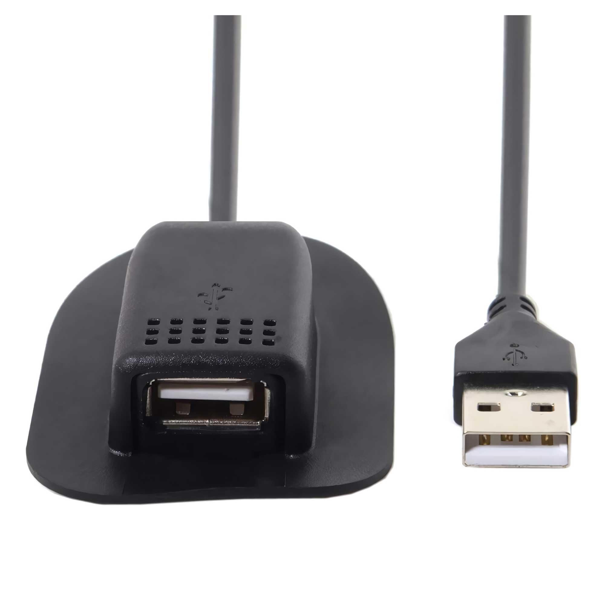 İki konektörlü siyah USB hub'ı. Biri USB-A, diğeri bir USB-A bağlantı noktasıdır. Beyaz zemin üzerinde izole edilmiştir.