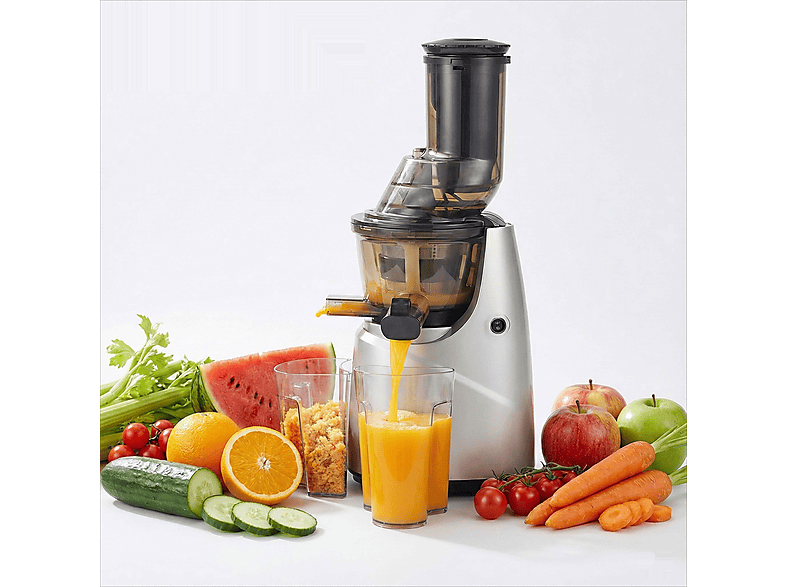 DEBUY 82mm XXL Schacht 52 U/min 250W Slow Juicer 250 Watt, Silber