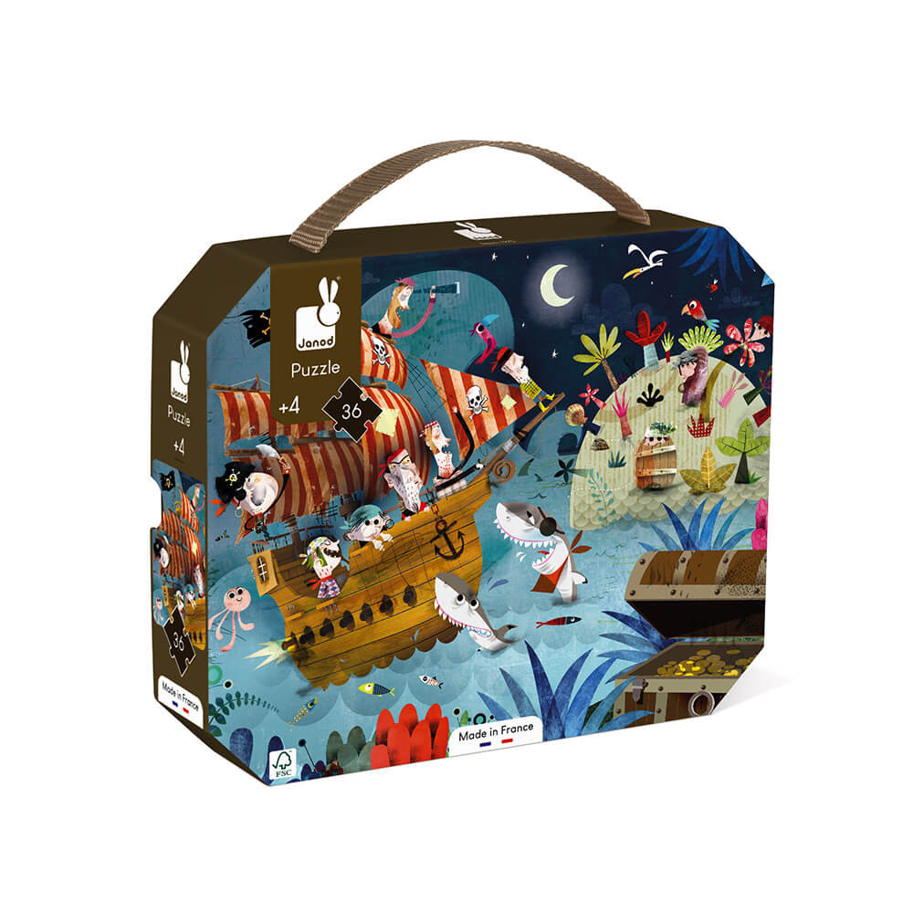 Puzzle | JANOD Puzzle Treasure Hunt 36 pieces, edad recomendada: 4