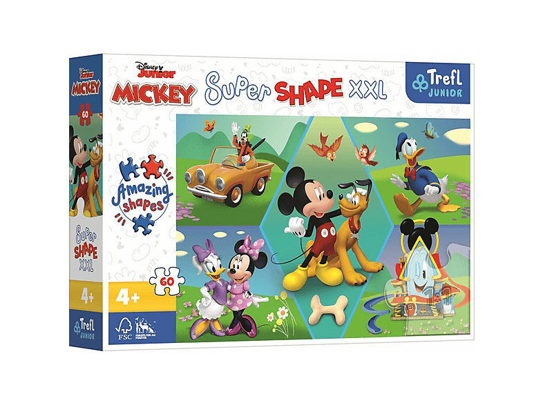 TREFL Puzzle Super Shape XXL Mickey Mouse: Spaß 60 Teile Puzzles ...