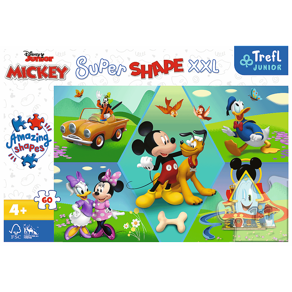 TREFL Puzzle Super Shape XXL Mickey Mouse: Spaß 60 Teile Puzzles ...