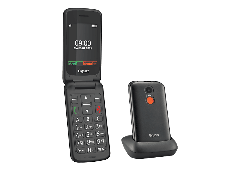 GIGASET GL595 Seniorenhandy, Schwarz