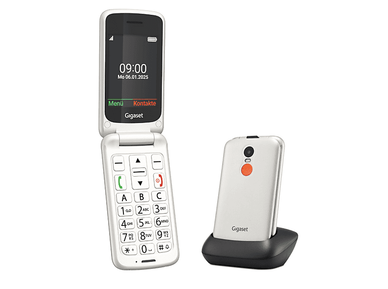 GIGASET GL595 Senioren Klapphandy, Weiß