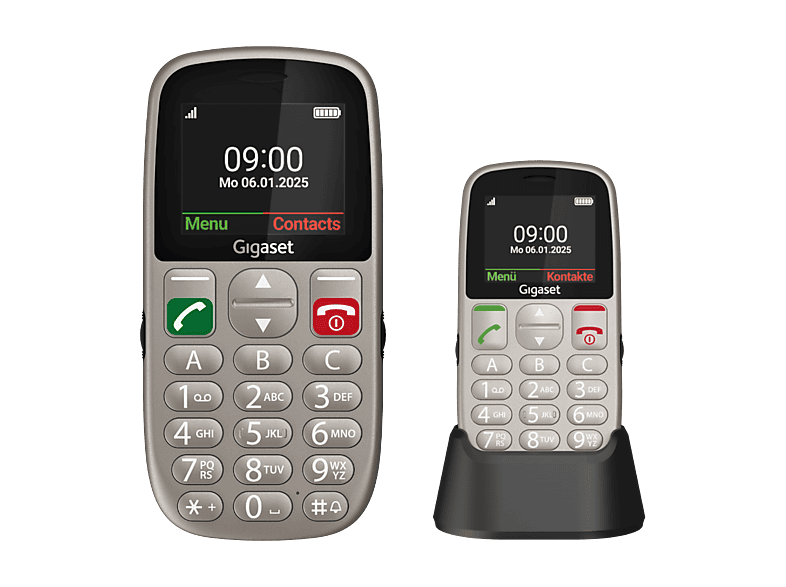 GIGASET GL395 Seniorenhandy, Silber