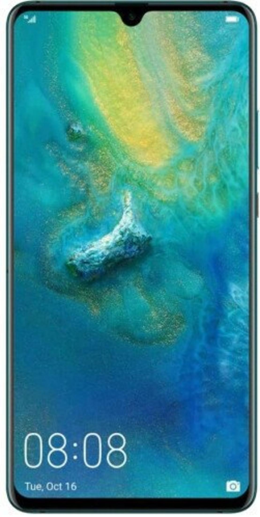 Ein Smartphone-Bildschirm mit einem farbenfrohen abstrakten Design. Die Uhrzeit ist 08:08 Uhr, und das Datum ist Dienstag, 16. Oktober.