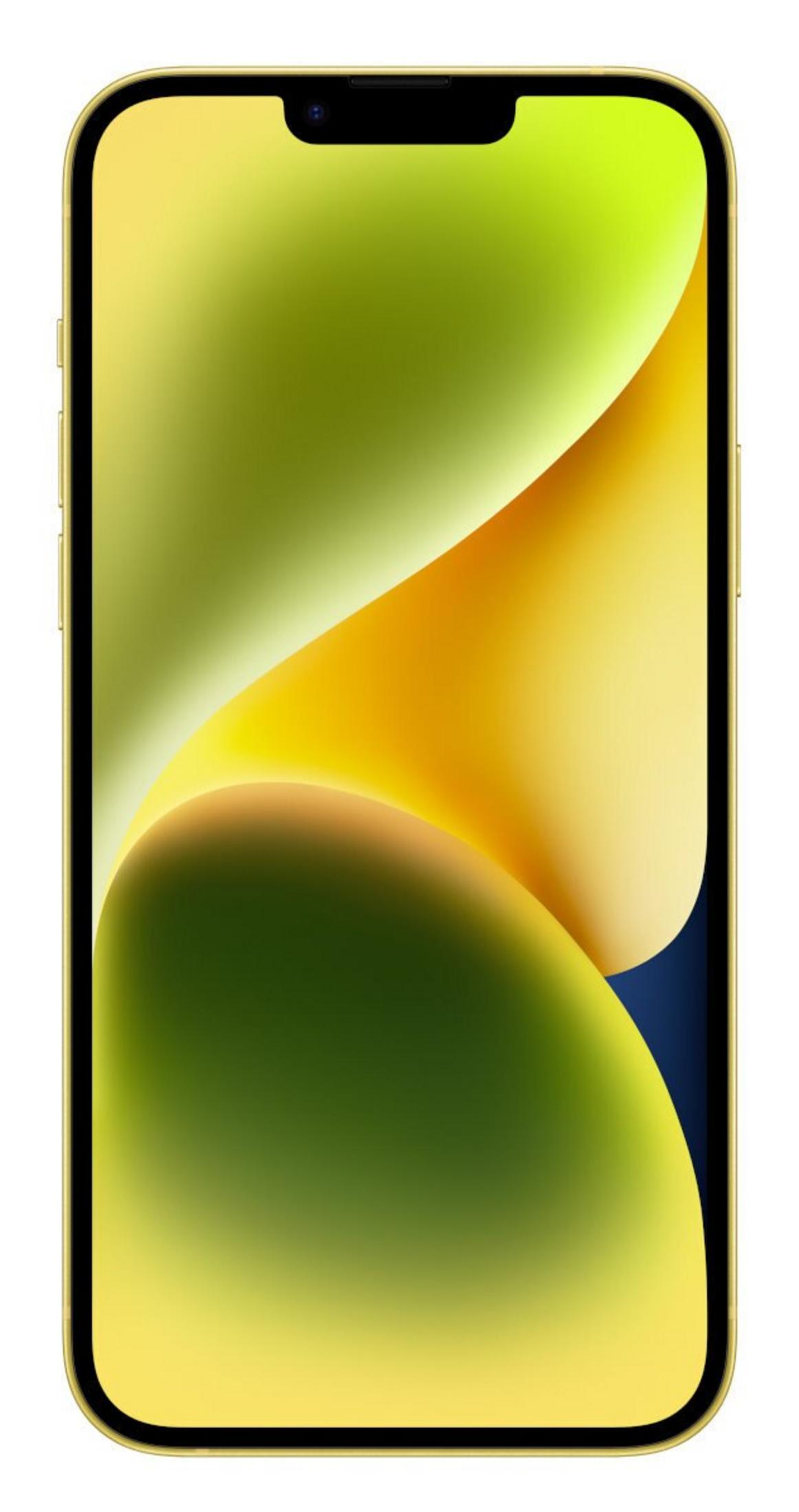 Un iPhone dorato mostra una sfumatura giallo e verde. Lo schermo ha un notch e i bordi sono arrotondati.