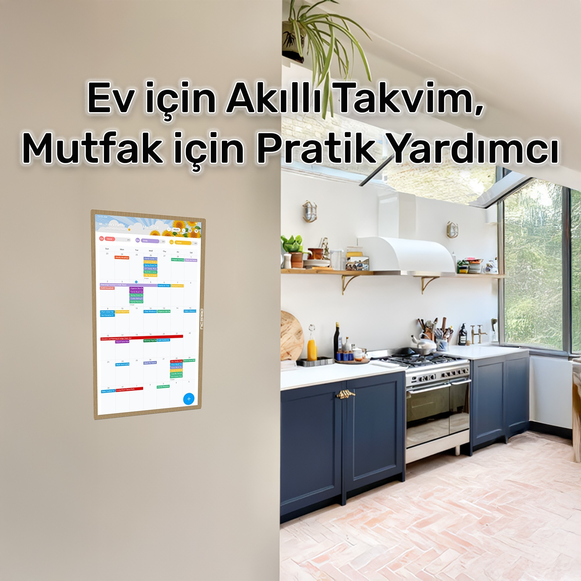 NPO NW3299T 32'' Full HD 4/64GB Android Dokunmatik Dijital Aile Takvimi Smart 32 inç 81 cm Full-HD LED Ekran