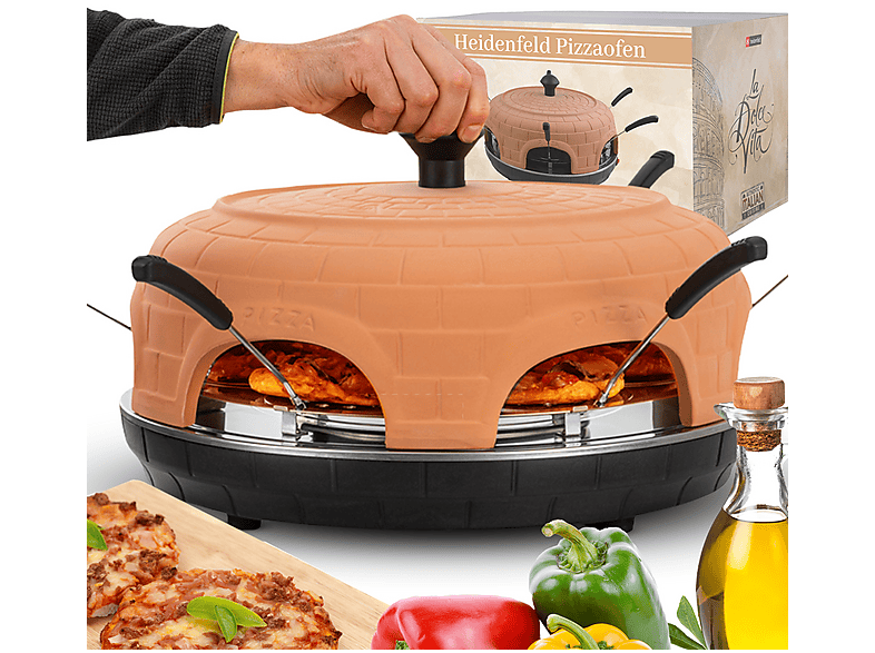 HEIDENFELD Pizzachef | 6 Personen Mini Pizzadom - Pizzaofen