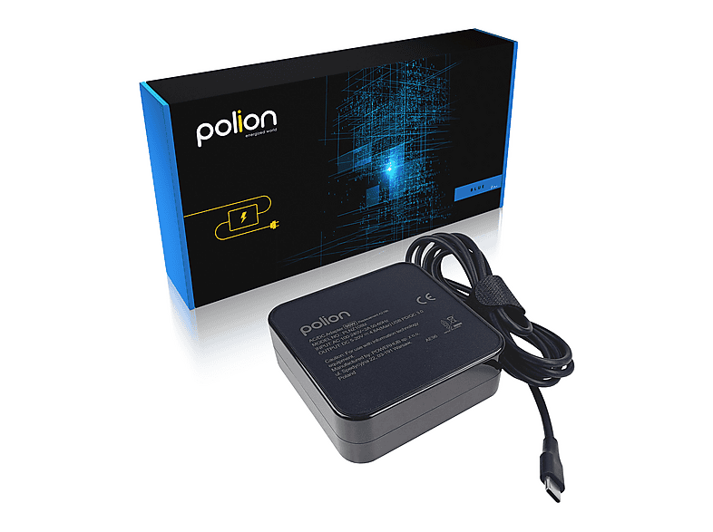 Zasilacz do laptopa POLION APPLE 96W 20V 4,8A wtyk USB-C Czarny ...