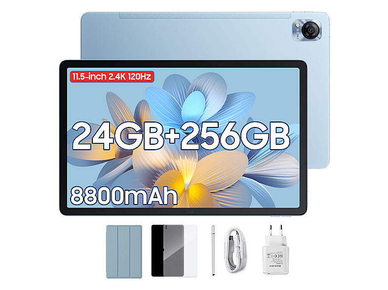 BLACKVIEW MEGA 1, Tablet, 256 GB, 12 Zoll, Blau
