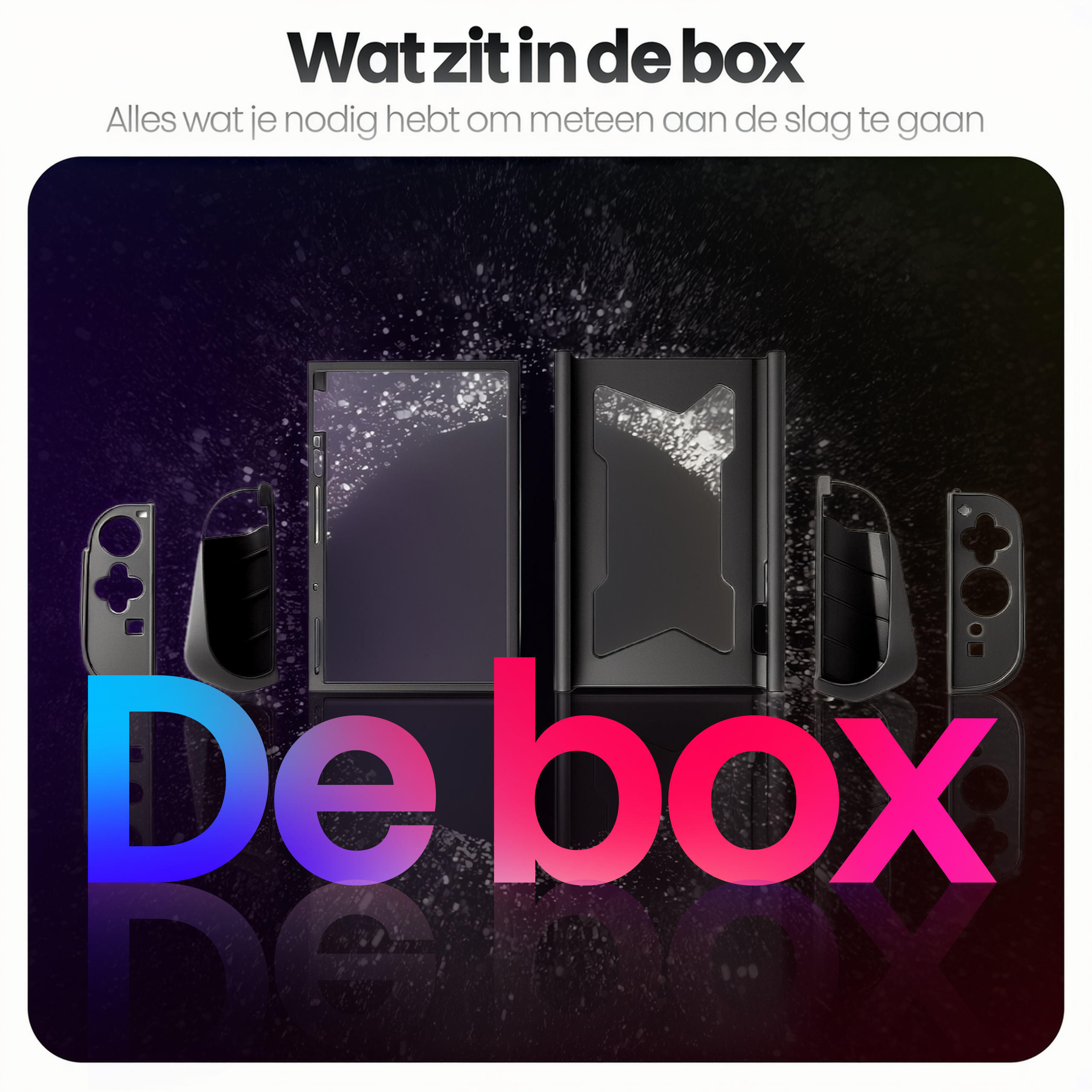 Image shows a black box with game controllers and the word 'box' in colorful letters.