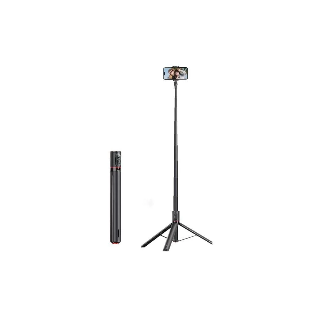 TORIMA TT-01 Çok Amaçlı 1.77M Kumandalı Tripod Selfie Çubuğu Siyah
