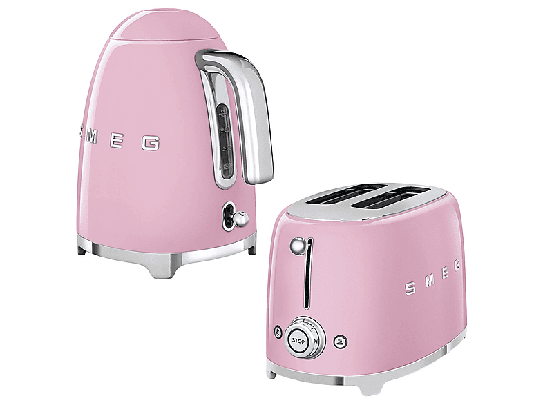 SMEG Kettle ve 1x2 Ekmek Kızartma Makinesi Beyaz