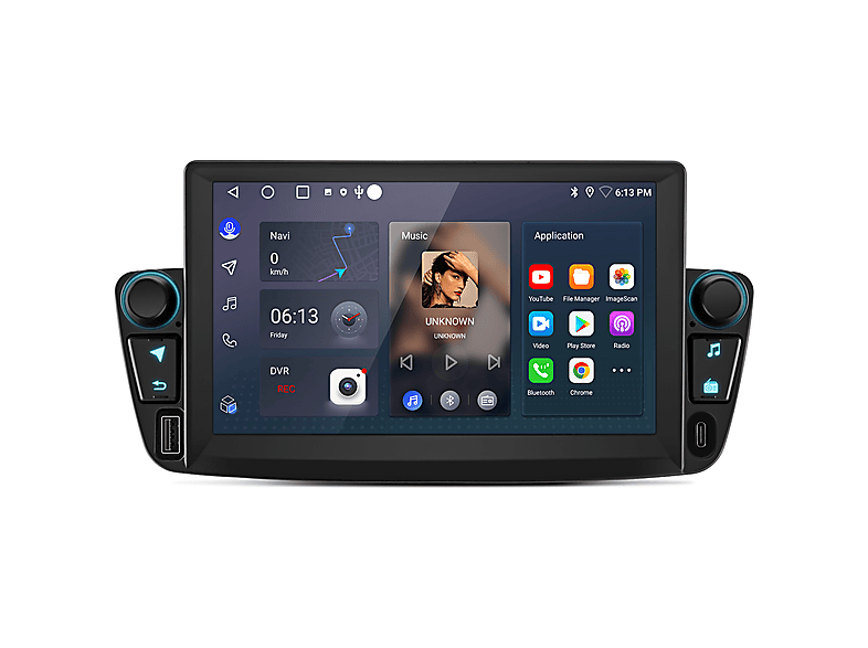 CAMECHO Autoradio Android 15 Da 9 Pollici Per Toyota Aygo/Peugeot 107/Citroën C1 (2004-2014): 4+64G, CarPlay Wireless, GPS, WiFi, AHD, 32EQ, Retrocamera Inclusa
