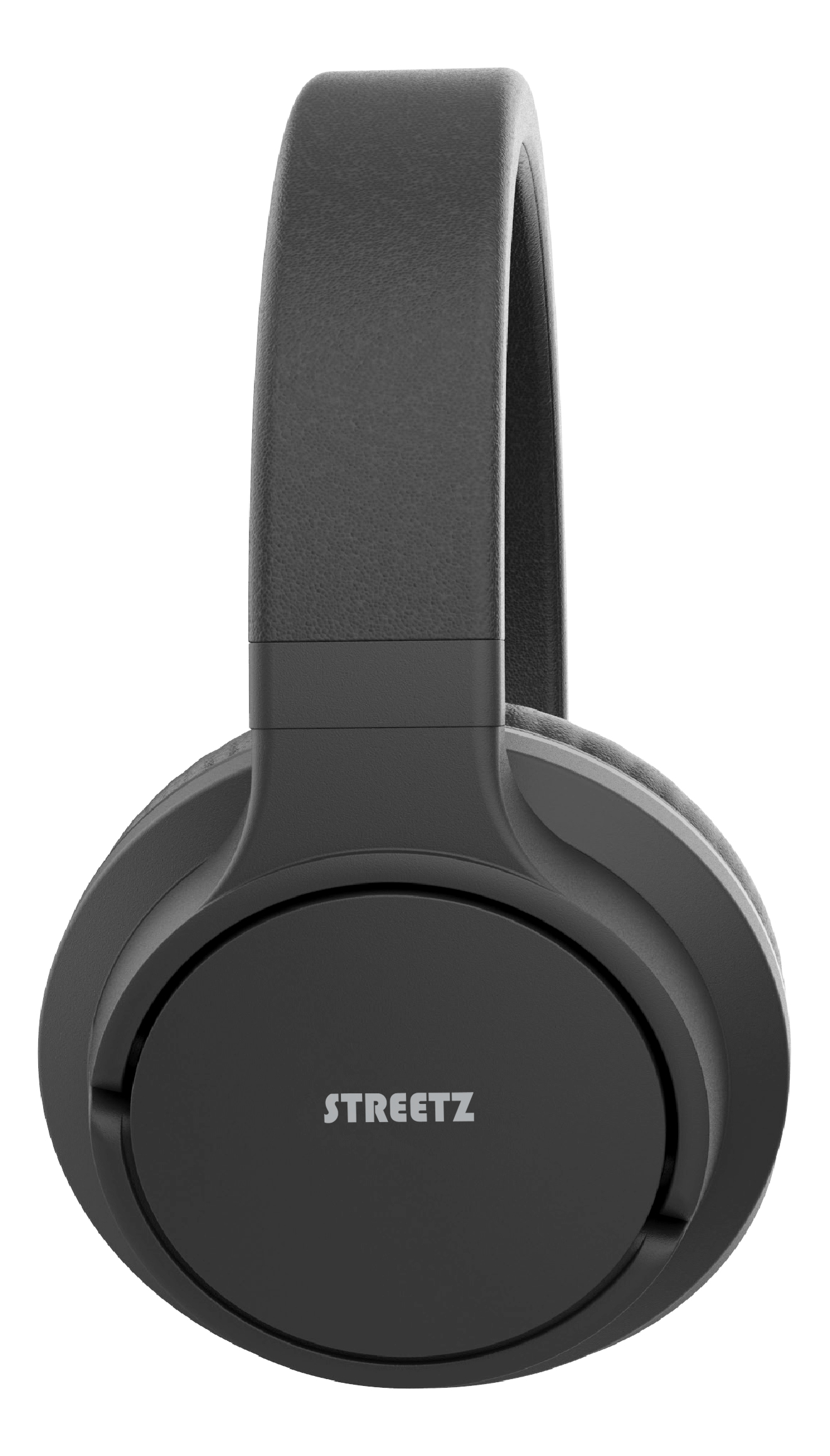 Cuffie nere con la scritta STREETZ sul padiglione. Hanno un design over-ear e archetto imbottito.
