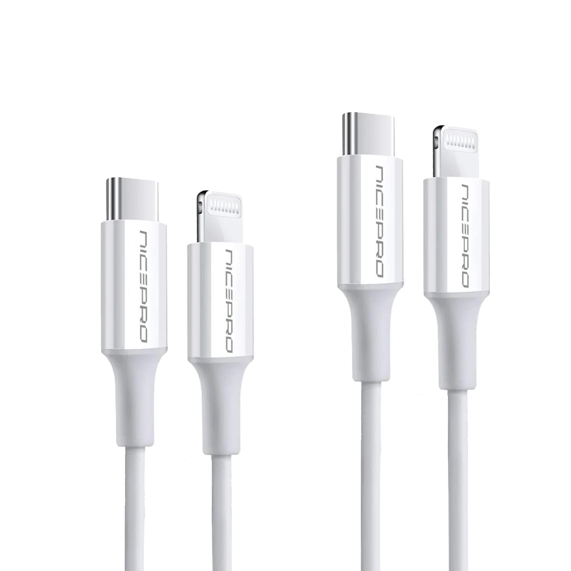 NPO CTL12 60W 1.2 M TPE Type-C to Lightning  2 Adet Hızlı Şarj ve Data Kablosu Beyaz