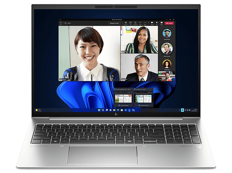 HP C2WG9E8 QWERTZ, Notebook, mit 16 Zoll Display, AMD Ryzen™ 5 PRO,AMD Ryzen 5 PRO 8540U Prozessor, 32 GB RAM, 256 GB SSD, AMD Radeon™ 740M, Silber, Windows 11 Pro