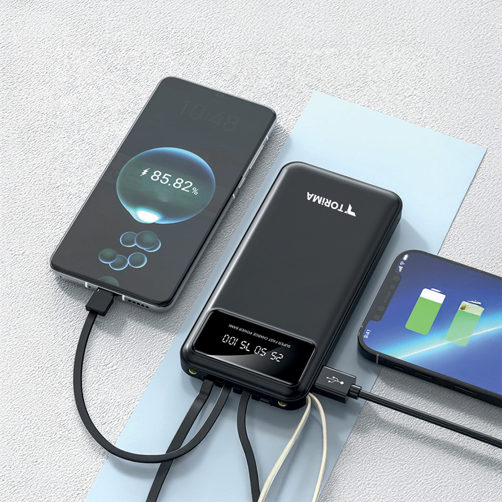 TORIMA TRM-1011 4 Çıkışlı 10000 Powerbank Siyah