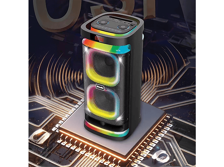 ホビー・楽器・アート COLLECT BOMU TORIMA BTS-1989 Rgb Işıklı Karaoke Mikrofonlu Kumandalı Bluetooth